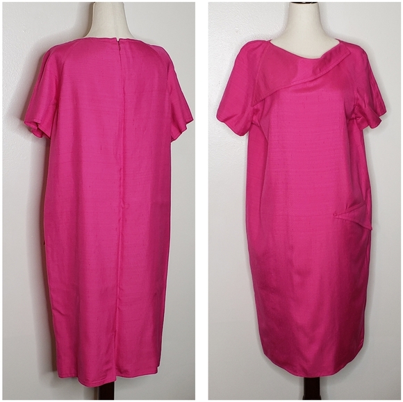 40" BUST  Vintage Tom and Linda Platt Designer Luxury Dress 60s Pink Summer - Picture 14 of 16